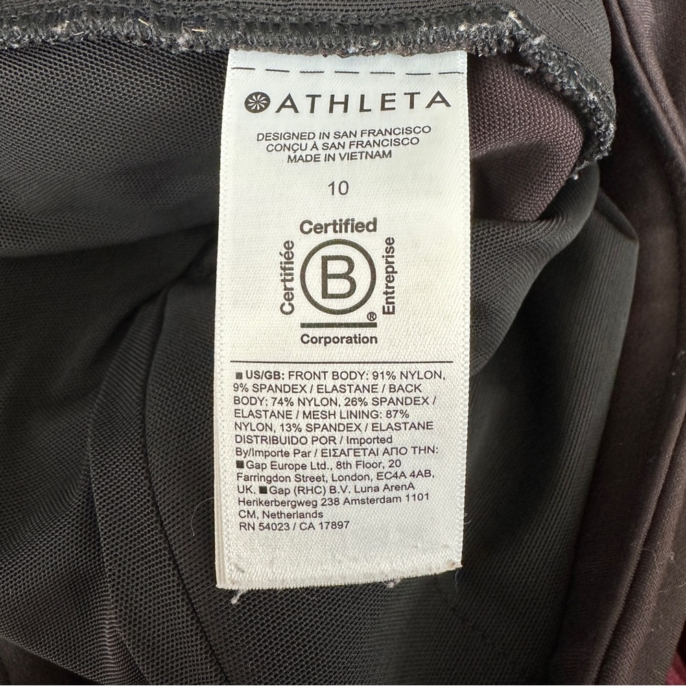 Athleta Black Brooklyn Ankle Pants Mid Rise Pull On Commuter Trousers 10 - Picture 8 of 9